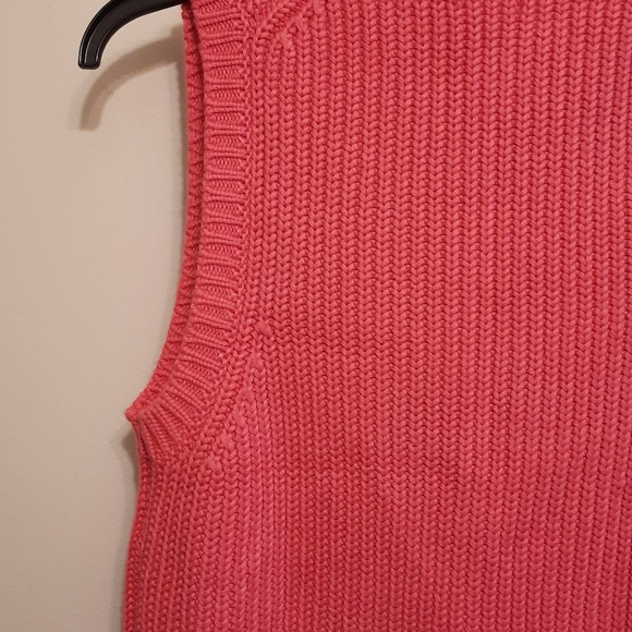 Michael Michael Kors Cotton Blend Sleeveless Turtleneck Sweater In Camila Rose - Picture 11 of 11